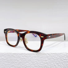 Carica l&#39;immagine nel visualizzatore di Gallery, Marca giapponese DIABLO Montature per occhiali da vista quadrate in acetato spesso Occhiali da vista classici da uomo e da donna in oro nero