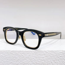 Carica l&#39;immagine nel visualizzatore di Gallery, Marca giapponese DIABLO Montature per occhiali da vista quadrate in acetato spesso Occhiali da vista classici da uomo e da donna in oro nero