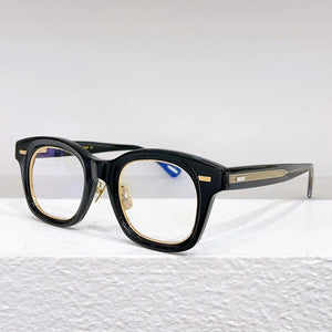 Marca giapponese DIABLO Montature per occhiali da vista quadrate in acetato spesso Occhiali da vista classici da uomo e da donna in oro nero