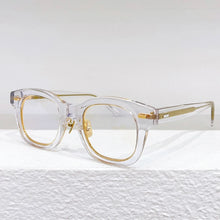 Carica l&#39;immagine nel visualizzatore di Gallery, Marca giapponese DIABLO Montature per occhiali da vista quadrate in acetato spesso Occhiali da vista classici da uomo e da donna in oro nero