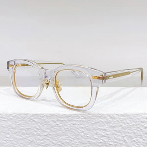 Marca giapponese DIABLO Montature per occhiali da vista quadrate in acetato spesso Occhiali da vista classici da uomo e da donna in oro nero