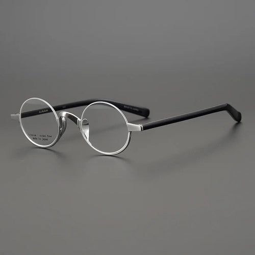 Japanese Brand Lennon Titanium Round Glasses Men Women Handmade Ultra-Light Small Frame Retro Eyeglasses Myopia Oculos Semi-Rim