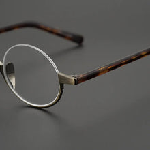 Load image into Gallery viewer, Japanese Brand Lennon Titanium Round Glasses Men Women Handmade Ultra-Light Small Frame Retro Eyeglasses Myopia Oculos Semi-Rim
