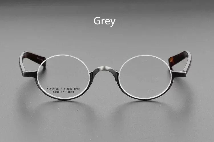 Japanese Brand Lennon Titanium Round Glasses Men Women Handmade Ultra-Light Small Frame Retro Eyeglasses Myopia Oculos Semi-Rim