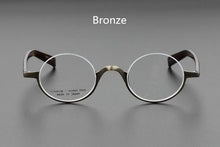 Load image into Gallery viewer, Japanese Brand Lennon Titanium Round Glasses Men Women Handmade Ultra-Light Small Frame Retro Eyeglasses Myopia Oculos Semi-Rim