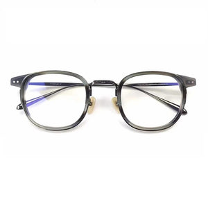 Japanese Brand Titanium Acetate Glasses Frame Men Women Square Ultralight Eyewear Prescription Eyeglasses Blue Light Optical Len
