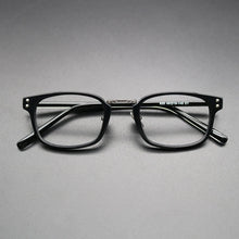 Load image into Gallery viewer, Japanese Carved Glasses Frame Acetate Titanium Frame Retro Glasses Frame Men and Women Myopia Pure Titanium Eyeglasses Frames