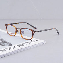Load image into Gallery viewer, Japanese Carved Glasses Frame Acetate Titanium Frame Retro Glasses Frame Men and Women Myopia Pure Titanium Eyeglasses Frames