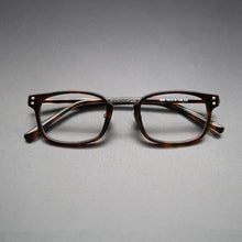 Load image into Gallery viewer, Japanese Carved Glasses Frame Acetate Titanium Frame Retro Glasses Frame Men and Women Myopia Pure Titanium Eyeglasses Frames