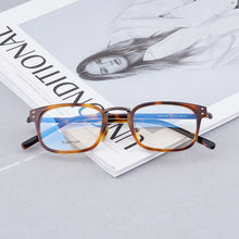 Load image into Gallery viewer, Japanese Carved Glasses Frame Acetate Titanium Frame Retro Glasses Frame Men and Women Myopia Pure Titanium Eyeglasses Frames