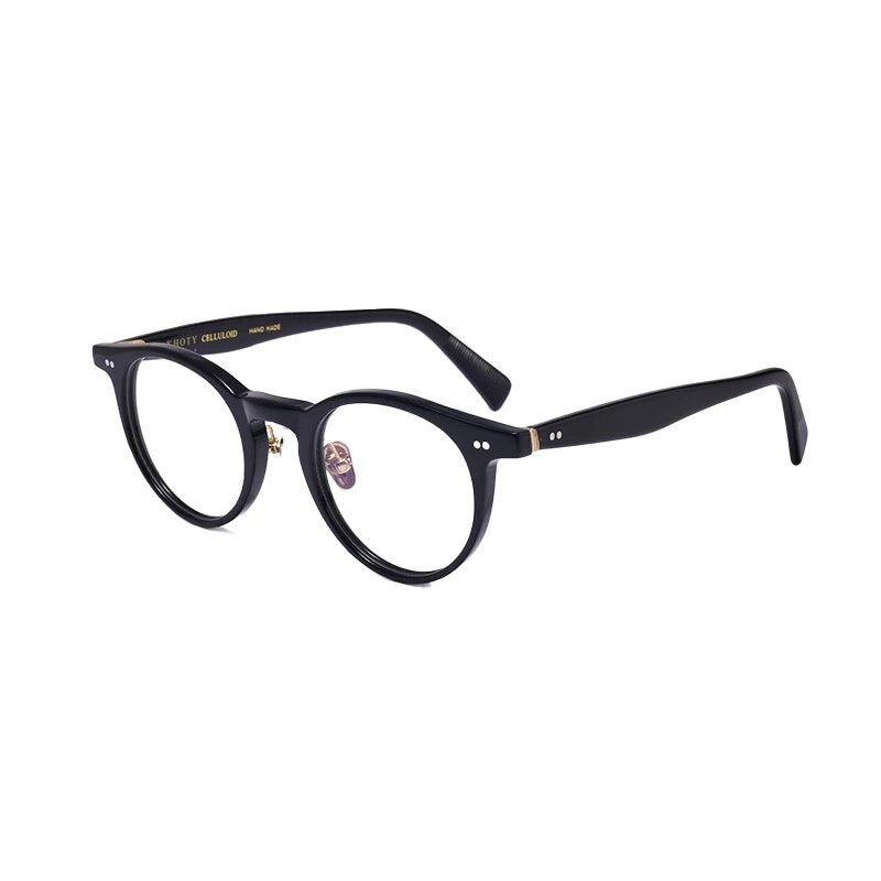 Japanese Celluloid CF-9021 Hand-made Aectate Retro Round Glasses Frame Men Women Myopic Reading Optical Prescription Eyeglasses