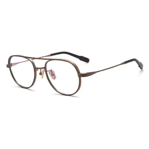 Japanese Design Pilot Titanium Oval Glasses Frame Men Optical Eyeglasses Women Myopia Reading Prescription Eyewear Spectacles
