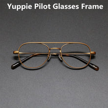 Load image into Gallery viewer, Japanese Design Pilot Titanium Oval Glasses Frame Men Optical Eyeglasses Women Myopia Reading Prescription Eyewear Spectacles