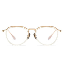 Carica l&#39;immagine nel visualizzatore di Gallery, Japanese Design Pure Titanium Glasses Frame Men Half-Rim Irregular Myopia Perscription Eyeglasses Women Round Optical Eyewear