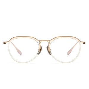 Japanese Design Pure Titanium Glasses Frame Men Half-Rim Irregular Myopia Perscription Eyeglasses Women Round Optical Eyewear