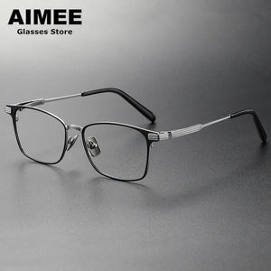 Japanese Design Titanium Ultralight Glasses Frame Men's Business Square Prescription Eyeglasses Women Myopia Eyewear Optical Len