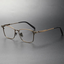 Carica l&#39;immagine nel visualizzatore di Gallery, Japanese Design Titanium Ultralight Glasses Frame Men&#39;s Business Square Prescription Eyeglasses Women Myopia Eyewear Optical Len