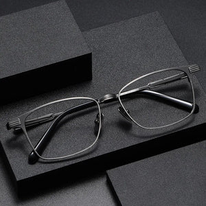 Japanese Design Titanium Ultralight Glasses Frame Men's Business Square Prescription Eyeglasses Women Myopia Eyewear Optical Len