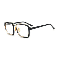 Carica l&#39;immagine nel visualizzatore di Gallery, Japanese Designer Brand Eyeglasses Frames Square Rectangular Glasses with Double Bridges Classical Retro Men Eyewear
