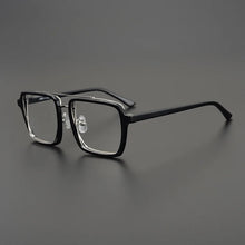 Carica l&#39;immagine nel visualizzatore di Gallery, Japanese Designer Brand Eyeglasses Frames Square Rectangular Glasses with Double Bridges Classical Retro Men Eyewear