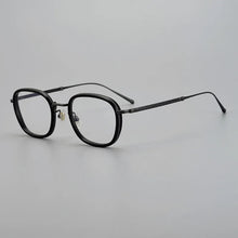 Carica l&#39;immagine nel visualizzatore di Gallery, Japanese Designer Brand Pure Titanium Square Eyeglasses Frames Flexible Classical Men Prescription Glasses Luxury Eyewear