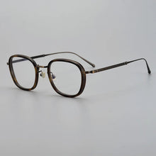 Carica l&#39;immagine nel visualizzatore di Gallery, Japanese Designer Brand Pure Titanium Square Eyeglasses Frames Flexible Classical Men Prescription Glasses Luxury Eyewear