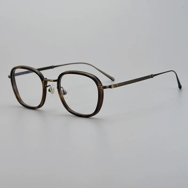 Japanese Designer Brand Pure Titanium Square Eyeglasses Frames Flexible Classical Men Prescription Glasses Luxury Eyewear