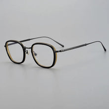 Carica l&#39;immagine nel visualizzatore di Gallery, Japanese Designer Brand Pure Titanium Square Eyeglasses Frames Flexible Classical Men Prescription Glasses Luxury Eyewear