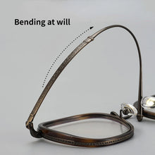 Carica l&#39;immagine nel visualizzatore di Gallery, Japanese Designer Brand Pure Titanium Square Eyeglasses Frames Flexible Classical Men Prescription Glasses Luxury Eyewear