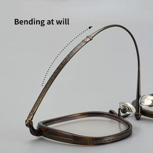 Japanese Designer Brand Pure Titanium Square Eyeglasses Frames Flexible Classical Men Prescription Glasses Luxury Eyewear