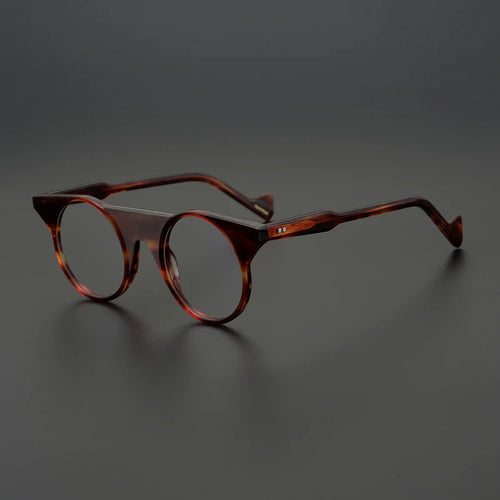 Japanese Designer Brand Round Personalized Glasses Frames Acetate Retro Vintage Tortoise Eyeglasses Men Prescription Eyewear