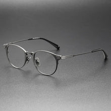 Carica l&#39;immagine nel visualizzatore di Gallery, Japanese Designer Retro Oval Men Glasses Frame Pure Titanium Women Myopia Prescription Eyeglasses Anti Blue Lens Gafas DRX2078