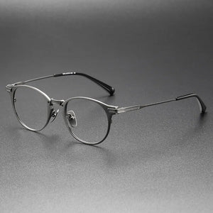 Japanese Designer Retro Oval Men Glasses Frame Pure Titanium Women Myopia Prescription Eyeglasses Anti Blue Lens Gafas DRX2078