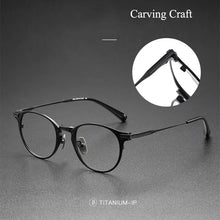 Carica l&#39;immagine nel visualizzatore di Gallery, Japanese Designer Retro Oval Men Glasses Frame Pure Titanium Women Myopia Prescription Eyeglasses Anti Blue Lens Gafas DRX2078