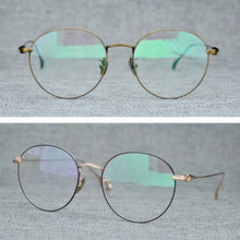 Carica l&#39;immagine nel visualizzatore di Gallery, Japanese Distinctive Round Glasses Frames Made of Titanium Men Sunglasses Women  Stylish Eyewear