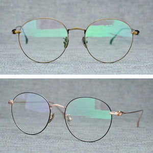Japanese Distinctive Round Glasses Frames Made of Titanium Men Sunglasses Women  Stylish Eyewear