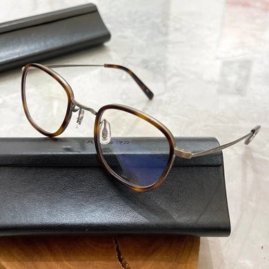 Japanese GMS-824 Pure Titanium Designer Vintage Round Eyeglasses Frame Men Hand-made Myopia Glasses Women Eye Accessories