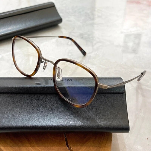 Japanese GMS-824 Pure Titanium Designer Vintage Round Eyeglasses Frame Men Hand-made Myopia Glasses Women Eye Accessories