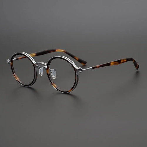 Montatura per occhiali retrò rotonda in acetato di titanio cavo fatta a mano giapponese per uomo donna montatura per occhiali miopia con prescrizione ottica