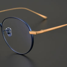 Carica l&#39;immagine nel visualizzatore di Gallery, Occhiali da vista rotondi retrò giapponesi fatti a mano Occhiali da vista Telaio Uomo Donna Occhiali da vista miopia in titanio Oculos De Grau