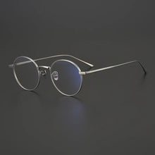 Carica l&#39;immagine nel visualizzatore di Gallery, Occhiali da vista rotondi retrò giapponesi fatti a mano Occhiali da vista Telaio Uomo Donna Occhiali da vista miopia in titanio Oculos De Grau