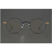 Carica l&#39;immagine nel visualizzatore di Gallery, Occhiali da vista rotondi retrò giapponesi fatti a mano Occhiali da vista Telaio Uomo Donna Occhiali da vista miopia in titanio Oculos De Grau