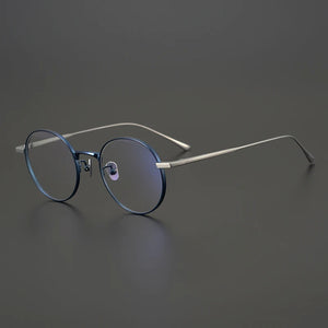 Occhiali da vista rotondi retrò giapponesi fatti a mano Occhiali da vista Telaio Uomo Donna Occhiali da vista miopia in titanio Oculos De Grau