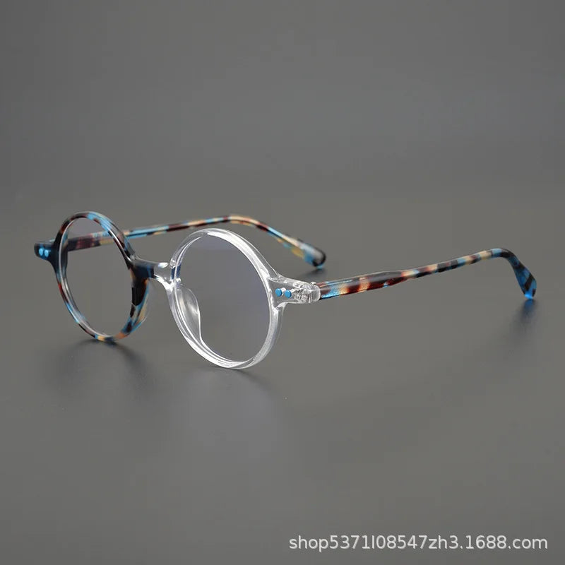 Japanese Hand-made Personalized Round Sunglasses Frames Retro Acetate Top-quality Glasses for Men  Eyeglasses
