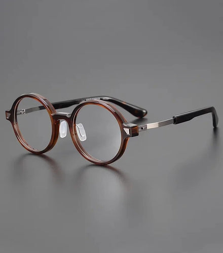 Japanese Handmade Acetate Eyeglasses Round Frame Vintage Men Optical Eyewear Top Quality Prescription Glasses Women Spectacle
