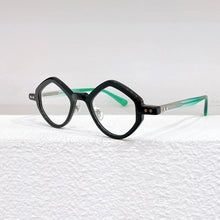 Load image into Gallery viewer, Japanese Handmade Acetate Square Polygon Glasses Vintage Men Myopia Optical Prescription Eyeglasses Frame Women Eyewear 76807