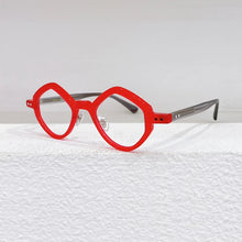 Load image into Gallery viewer, Japanese Handmade Acetate Square Polygon Glasses Vintage Men Myopia Optical Prescription Eyeglasses Frame Women Eyewear 76807