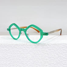 Load image into Gallery viewer, Japanese Handmade Acetate Square Polygon Glasses Vintage Men Myopia Optical Prescription Eyeglasses Frame Women Eyewear 76807