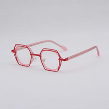 Load image into Gallery viewer, Japanese Handmade Acetate Square Polygon Glasses Vintage Men Myopia Optical Prescription Eyeglasses Frame Women Eyewear