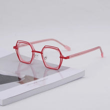 Load image into Gallery viewer, Japanese Handmade Acetate Square Polygon Glasses Vintage Men Myopia Optical Prescription Eyeglasses Frame Women Eyewear